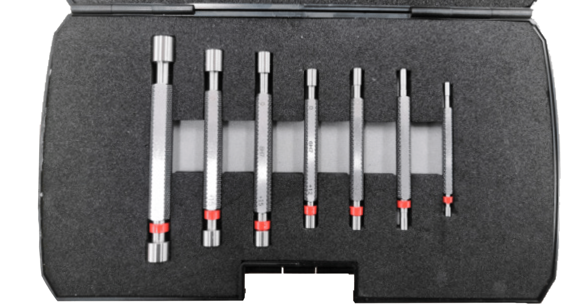 DIN 2245 düz tampon mastar seti, 3–12 mm ölçüler